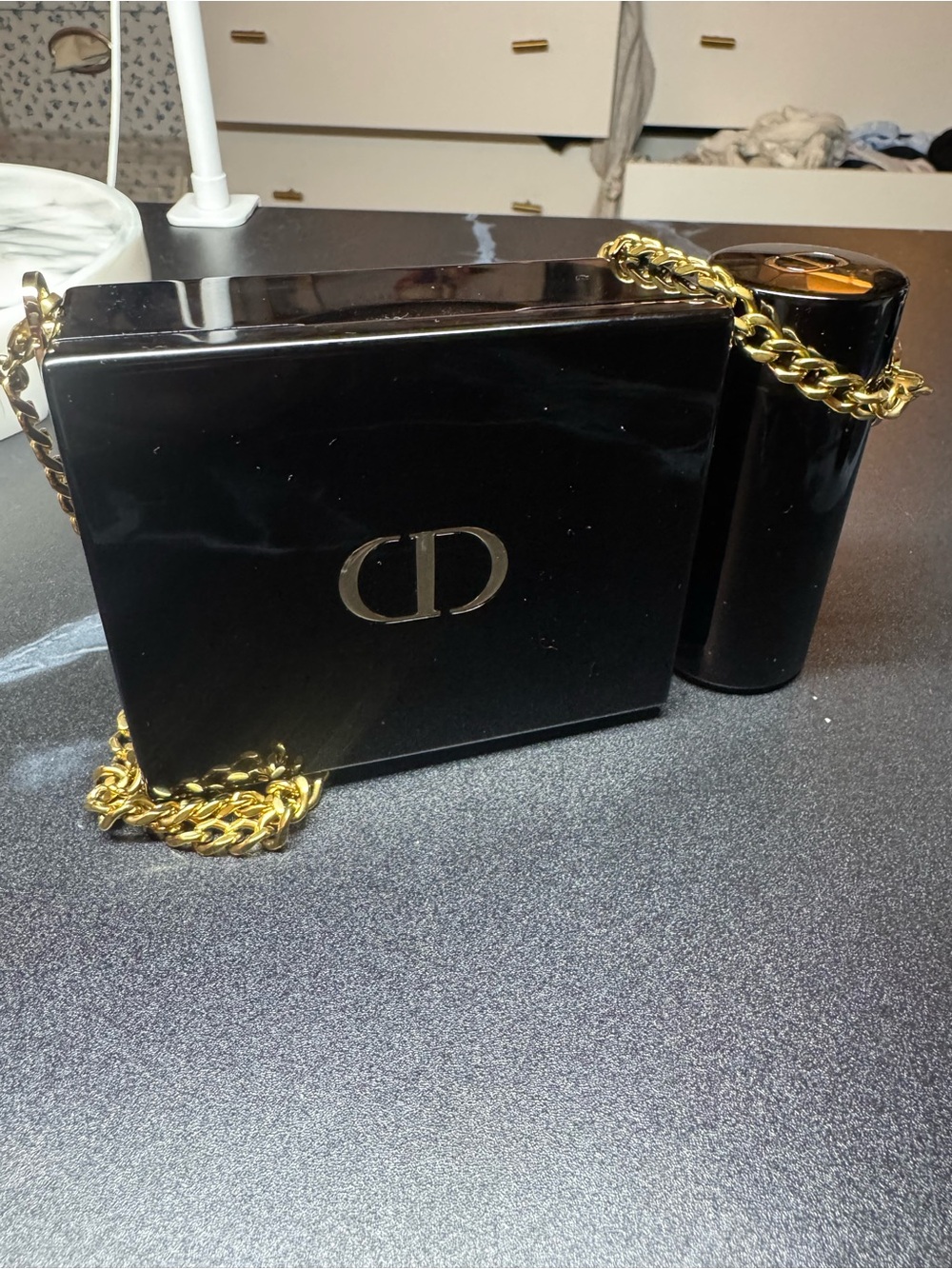 Christian Dior Rouge Minaudière Clutch / Cardholder